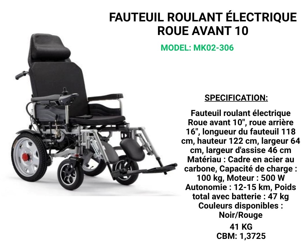 Fauteuil Roulant électrique (ou chaise roulante motorisée)